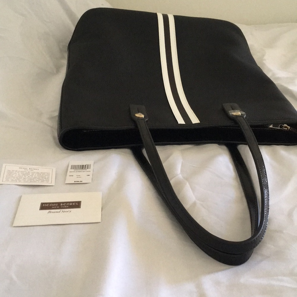 Rare Henri Bendel W 57th Stripe Tote NWT